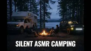 Truck cap camping in the cold winter fog with a friend | Relaxing ASMR | Sounds of Camping