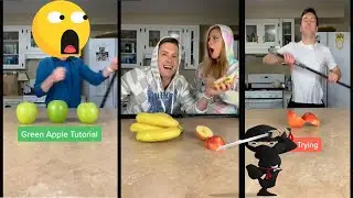 Cutting Apple Tik Tok  challenge..I&rsquo;m fast!