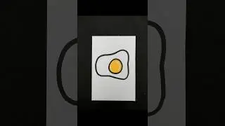 Fried Egg Drawing 🍳✨ #drawing #asmr #relaxing #satisfying #painting #coloringbook #fyp #creativity
