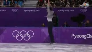 Vincent Zhou Landing  Quadruple lutz  Slow Motion at Pyeongchang Olympic winter games HD