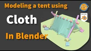 Modeling a tent using Cloth in Blender