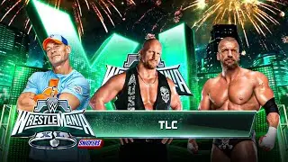 WWE2K25 TLC Match ( John Cena VS Stone Cold VS Triple H ) #wrestlemania #wwe2k25