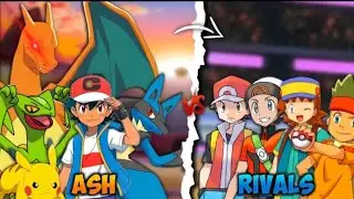 Ash Ketchum's Ace Pokemon Vs Rivals Battle!🔥 | Ash's Aces Vs Rivals Pt.2 |#Pokemondon#pokemon