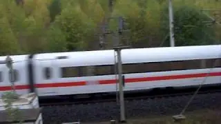 Hildesheim(Germany) ICE train leaves a tunnel at 250 km/h