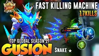 Top Global Gusion 17Kills Brutal Killing Machine Build | Gusion Best Build 2020 | Gusion Gameplay ✓