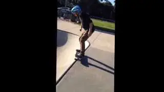 My first time dropping in from an axel stall on slateboard
