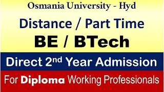part time btech in hyderabad | part time btech for diploma holders | distance btech after diploma