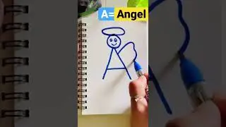 A=Angel👼 #easy #drawing #shorts