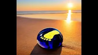 Studio Art Footprint In The Sand Paperweight
