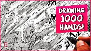 I Tried Drawing 1000 HANDS!! (Shonen Attack)