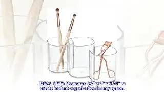 iDesign Trio Cup Vanity Cabinet Cosmetic Organizer, The Clarity Collection &ndash; 8.2&rdquo; x 3&rdquo; x 3.75&rdquo;