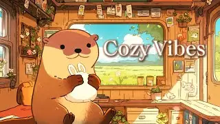 Waffle&rsquo;s Train Trip | Cozy Lofi Travel & Relax #lofihiphop #chillmusic #coffeemusic #studymusic