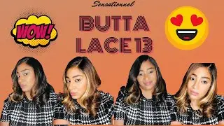 Fake a Silk Press Sis!| $40 Synthetic Wig| Sensationnel Butta Lace 13|  Wig Review| Balayage Colors