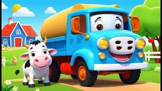 Baby Cow Drives Milk Truck | Funny and Fun Kids Nursery Rhyme Animation