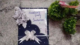 🥳Freshers party invitation card making| handmade invitation