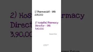 Pharm D Jobs and Salary🤑 | #shorts | #course | #pharmd | #pharmacy |  Empower Future