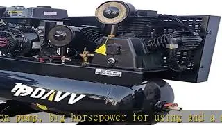 HPDAVV Piston Air Compressor Gas Driven - 13HP - 30 Gal Tank - 24cfm @ Max 180psi - Two Stage - 420