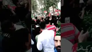 PTI liberty chowk. long march