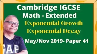 Exponential Growth And Decay Igcse Maths