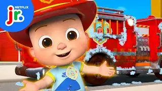 JJ's Firetruck Car Wash Song! 🚒🌟 CoComelon Lane | Netflix Jr