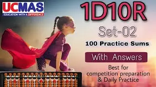 #AbacusTutorial | 1D10R | SET-02 | 100 Practice Sums | #AbacusForKids
