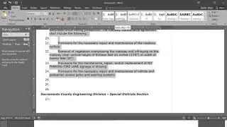 Attachment 2 Word Styles for Formatting Copy Pasted Conditions Text
