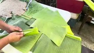 Suman making (Sticky Rice Cake)