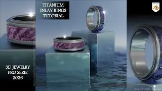 Titanium Inlay Rings Full 3D JEWELRY TUTORIAL Blender 4.4