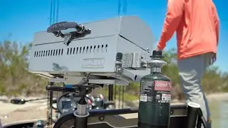 Compact Boat Grill Fits in Your Rod Holder! (Magma Cabo Grill)