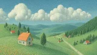 A good day. | a quiet evening in a peaceful village