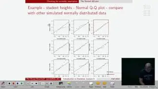 Lec 5H: Checking the normality assumption - the QQ-plot