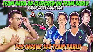 TEAM BABA OP CLUTCHED ON TEAM BABLU 😱 | PES INSANE 1V4 TEAM BABLU | TEAM BABLU VS TEAM PES PMCC 2021