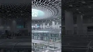 Newly Opened Gangxia North Metro Station in Shenzhen, China