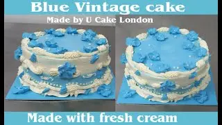 How to make a blue vintage cake