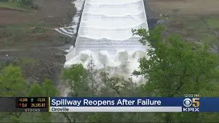 Water Flowing Again Down Rebuilt Oroville Dam Spillway