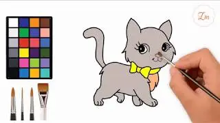 Cat Coloring and Drawing for Kids, Toddlers | Drawing for Kids | ZM Kids Toys