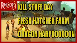 Runescape 3 live New Player Ironman: Need a crafting break. Time to kill the Flesh Hatcher for loots