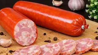 Домашняя мраморная колбаса. Лучше, чем из супермаркета! Простой рецепт