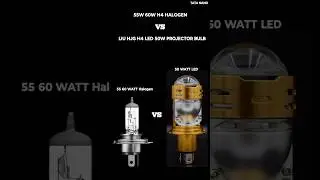 LED vs Halogen Bulb Comparison#automobile #shorts #ytshorts #viral  #ledbulb #carlights #nano #tata