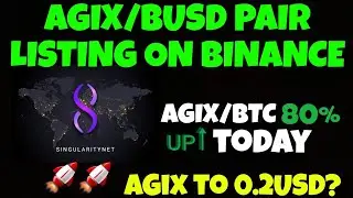 SingularityNet (AGIX) Busd pair listing on Binance # #agixcrypto #agix #singularitynet #agixcoin