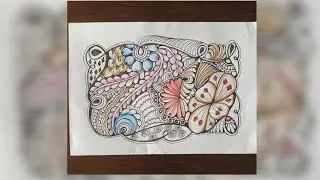 Beautiful zentangle string | zentangle art |zentangle pattern #art #zentangle #zenart #drawing