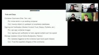 Secure Container Supply Chains Discussion