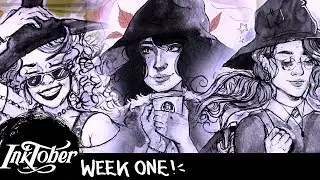 INKTOBER НЕДЕЛЯ 1 &mdash; Расходные материалы, скетчбук и Speedpaint! | Jenna Drawing