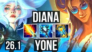 DIANA vs YONE (MID) | NA Master | 26.1