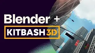 Build a REALISTIC city scene in 40 mins | Blender + KitBash3D Tutorial