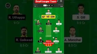 GT  VS  CSK  DREAM 11  TEAM  PREDICTION | SL TEAM