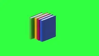 Animated Book Icon Green Screen