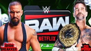 FULL MATCH : CM Punk Vs. Bron Breakker - WWE No Holds Barred Match - Raw on Netflix #wwe