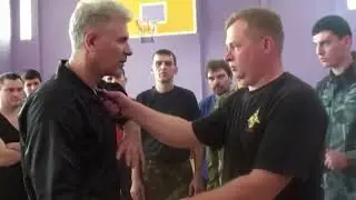 Learn the secret of systema: defence with knife near the neck