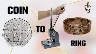 Превращение монеты достоинством 50 пенсов, использованной в битве при Гастингсе, в кольцо (изгото...